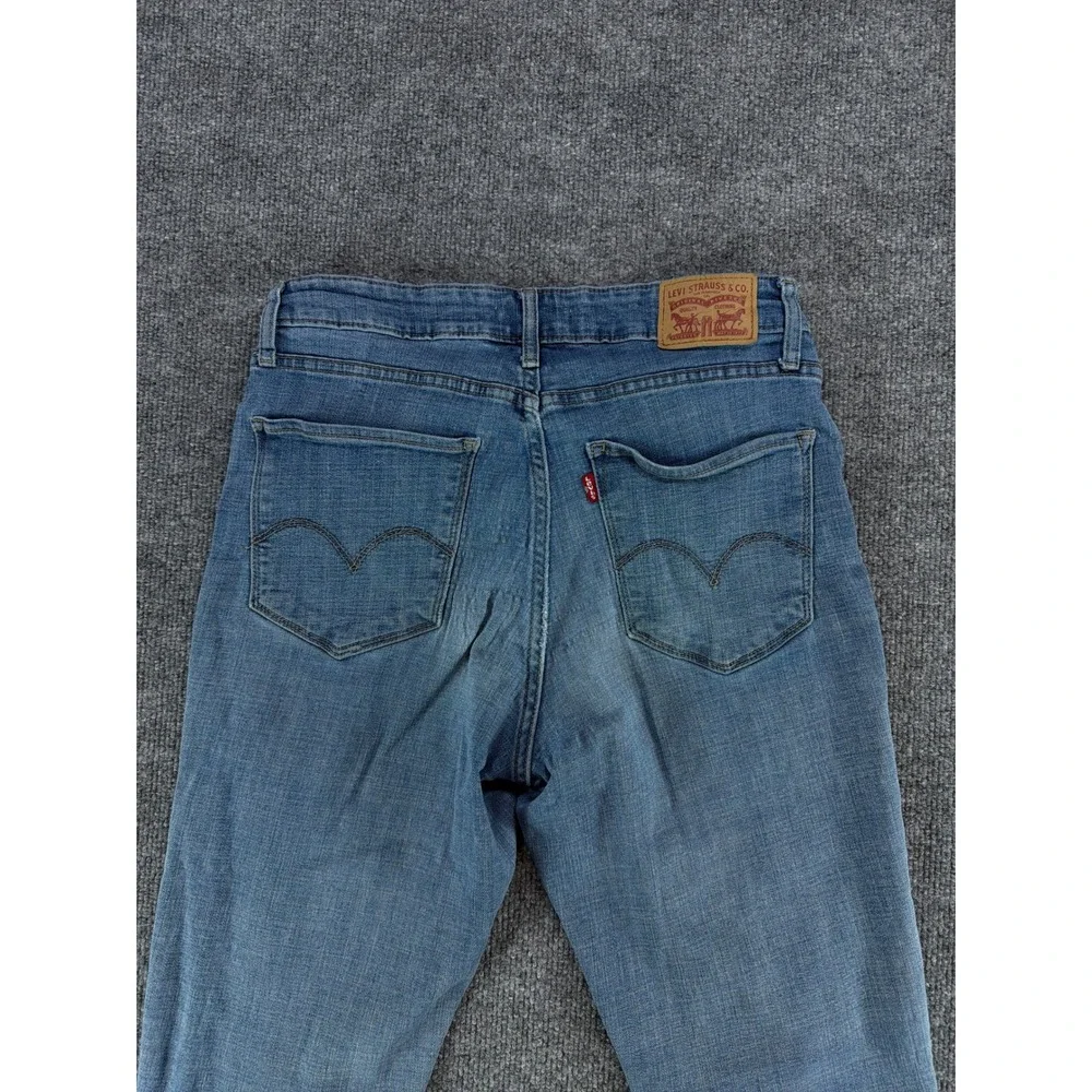 Levis 721 High Rise Skinny Jeans Womens 29 Blue Denim Medium Wash Stretch Casual